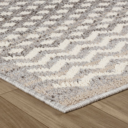 Tapis gris géométrique marocain Jules
