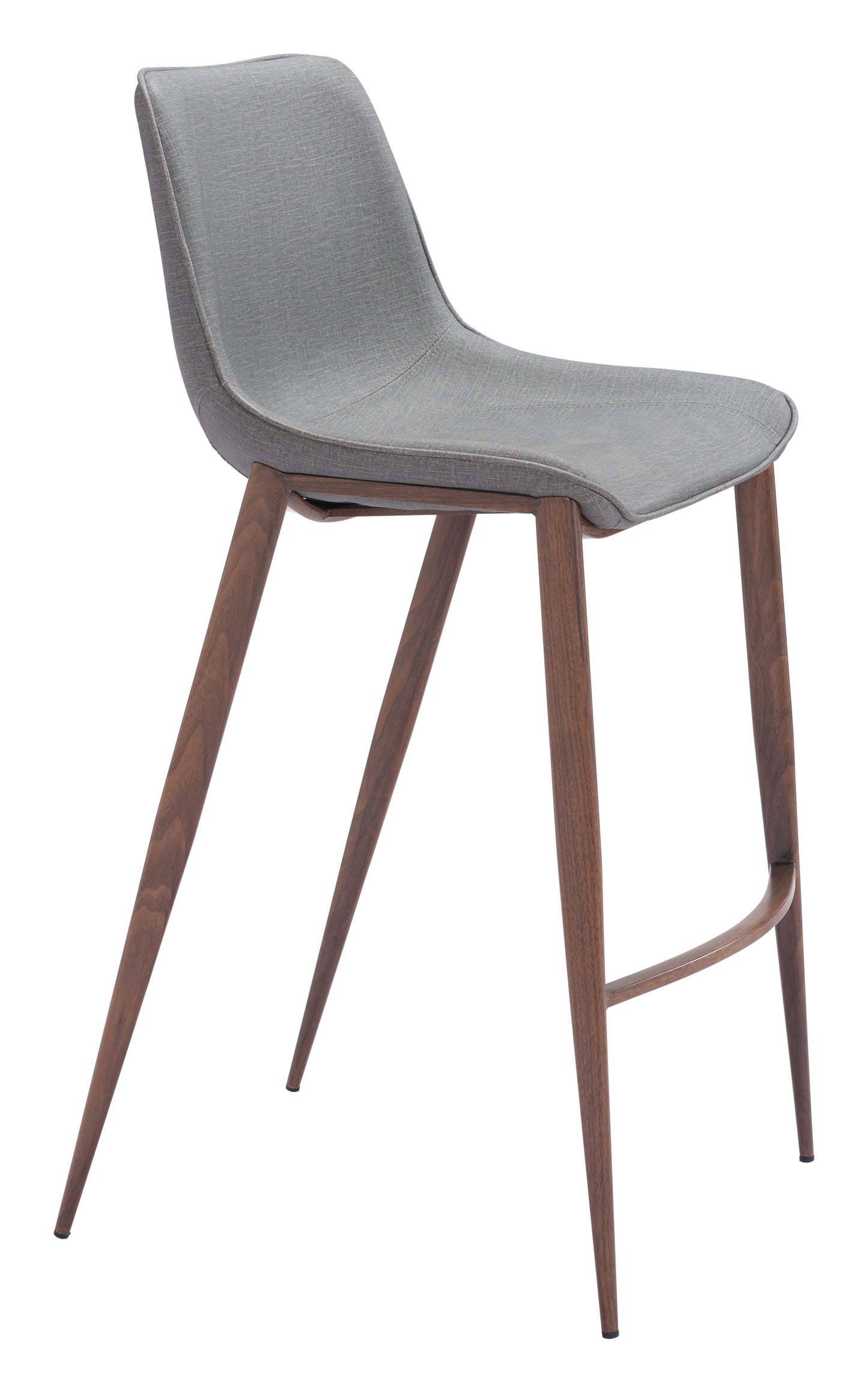 Tabouret de bar Magnus (lot de 2) Gris ardoise et noyer