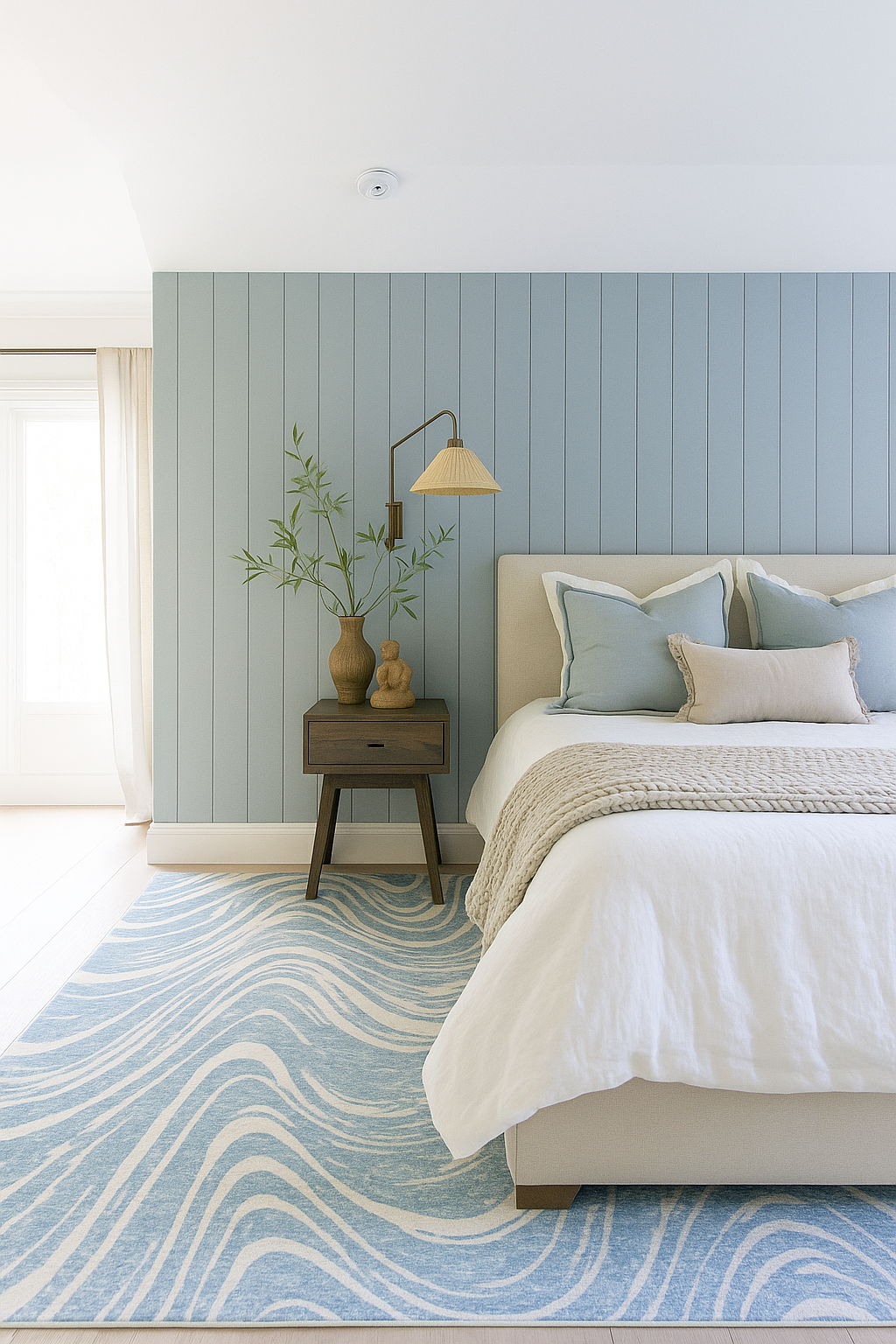 Nomad Abstract Coastal Blue Rug