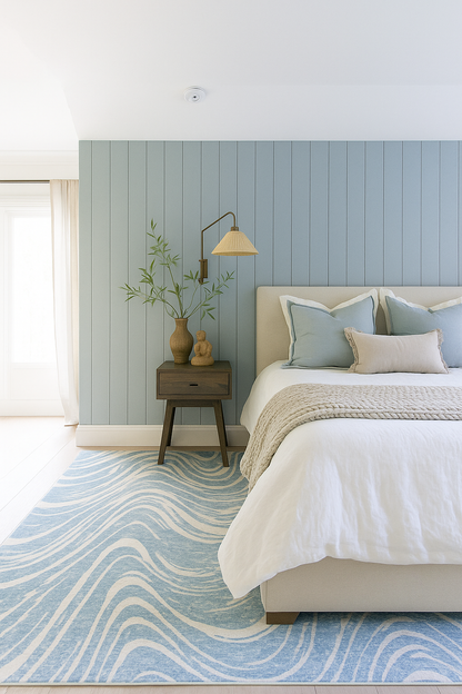 Nomad Abstract Coastal Blue Rug