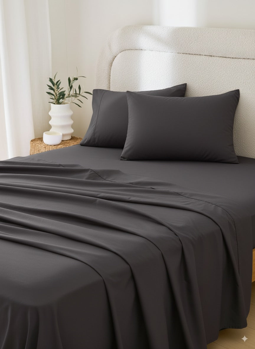 Rug Branch California Cotton Club 2 PC Queen Pillowcases-Charcoal-1