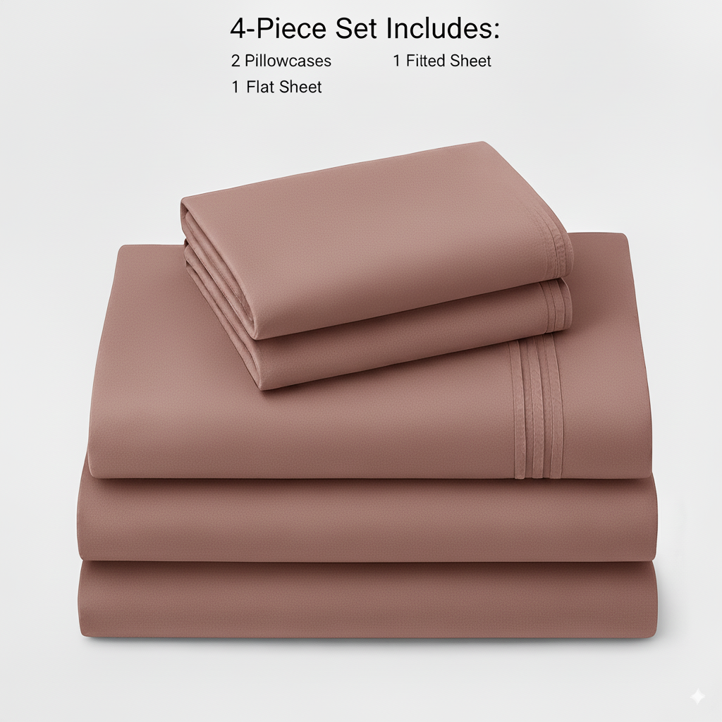 Rug Branch California Cotton Club 3 PC Twin XL Sheet Set-Pink-1