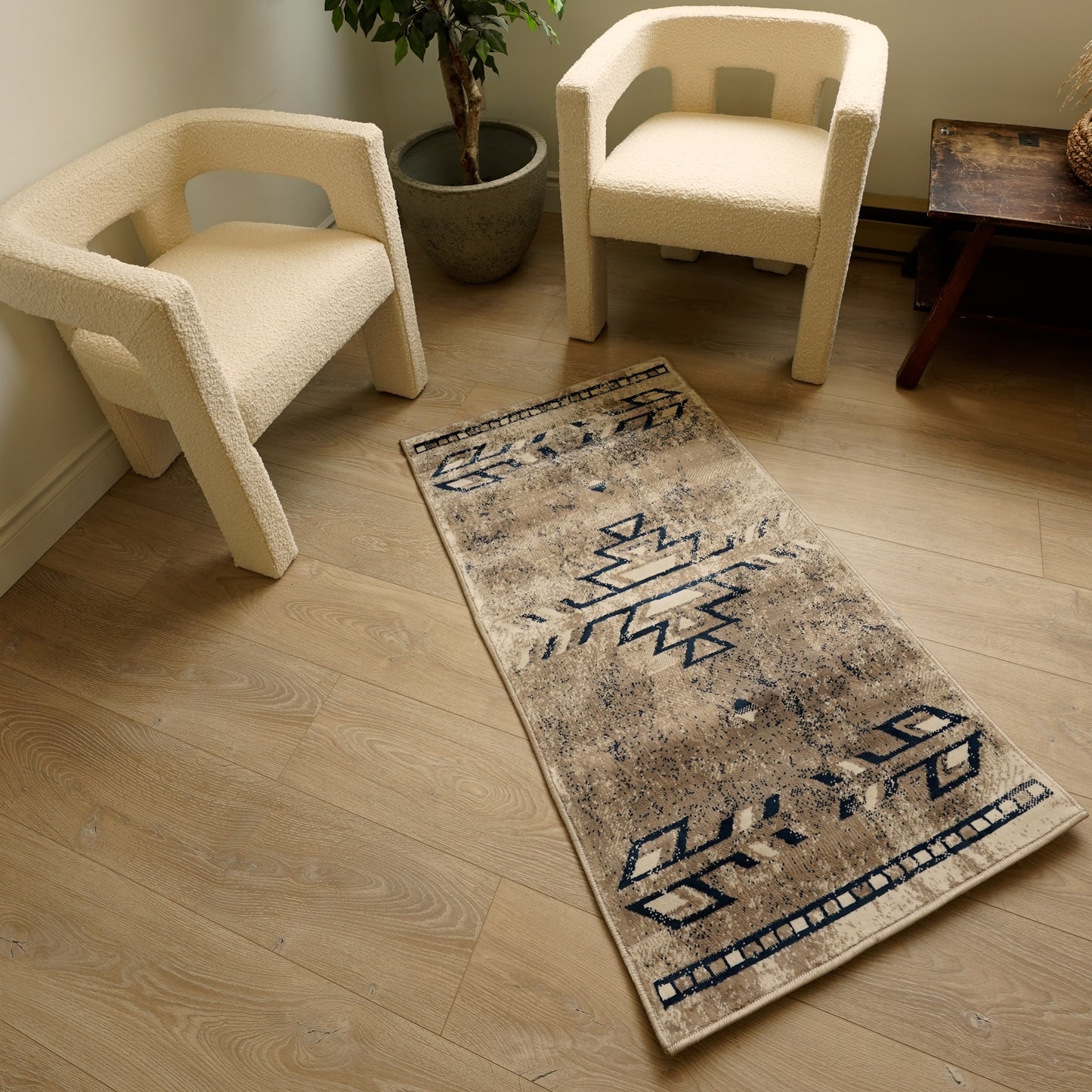 Alfombra contemporánea boho del suroeste para interiores