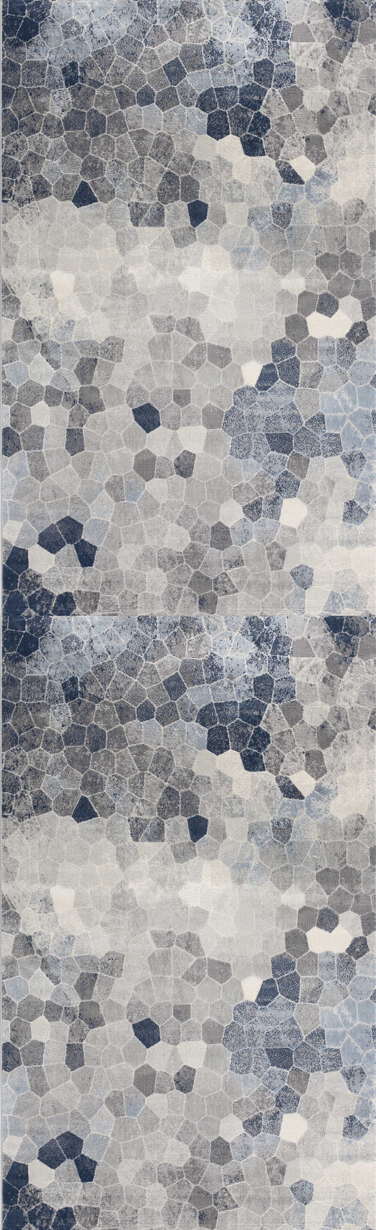 Zahra Mosaic Stone Blue Indoor Rug