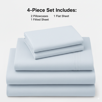 Rug Branch California Cotton Club Sheet Set - Light Blue