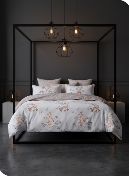 100% Cotton White Duvet Cover Set