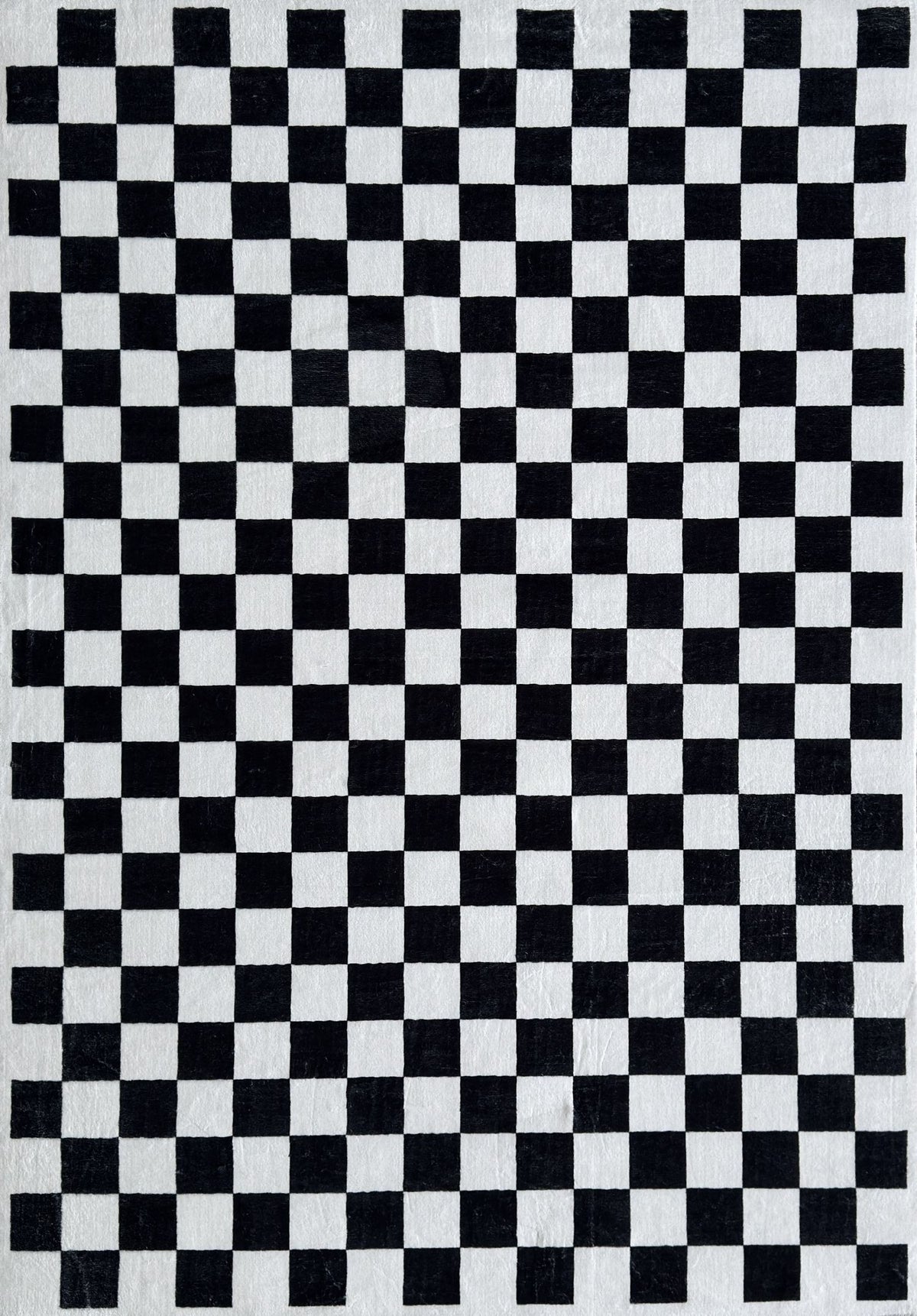 Tapis Jaque à carreaux moderne noir et blanc