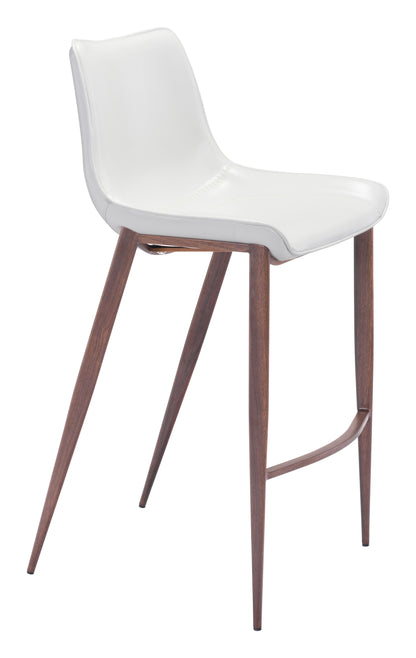 Barstool (Set of 2) White & Walnut - Premium Quality & Stylish Design for Your Home