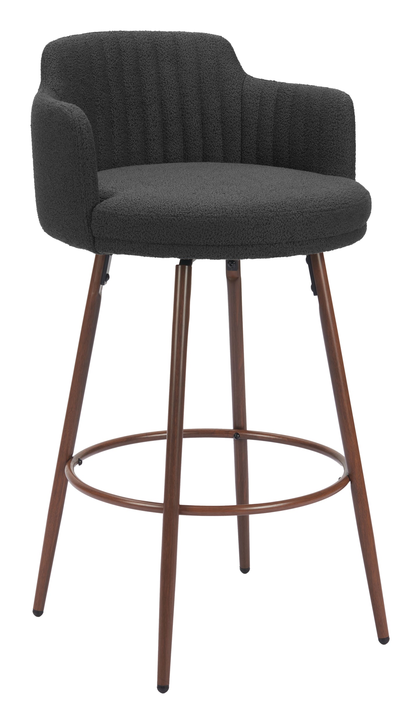 Swivel Barstool (Set of 2) Black & Walnut - Premium Quality & Stylish Design for Your Home