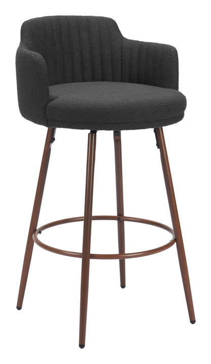 Swivel Barstool (Set of 2) Black & Walnut - Premium Quality & Stylish Design for Your Home