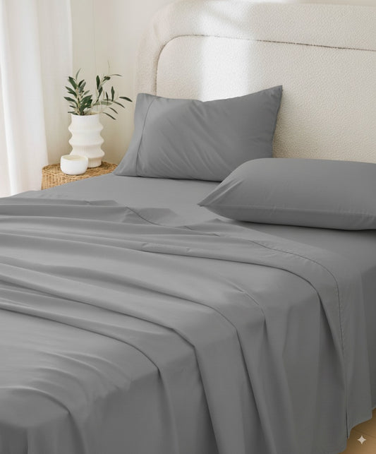 Rug Branch California Cotton Club Sheet Set-Light Gray