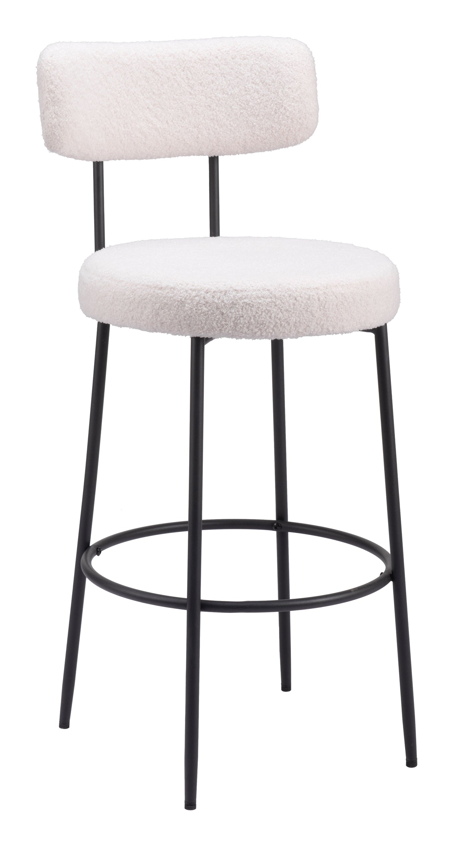 Tabouret de bar Blanca (lot de 2) Ivoire