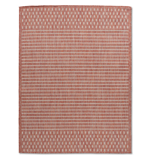 Abstract Modern Red Outdoor Rug