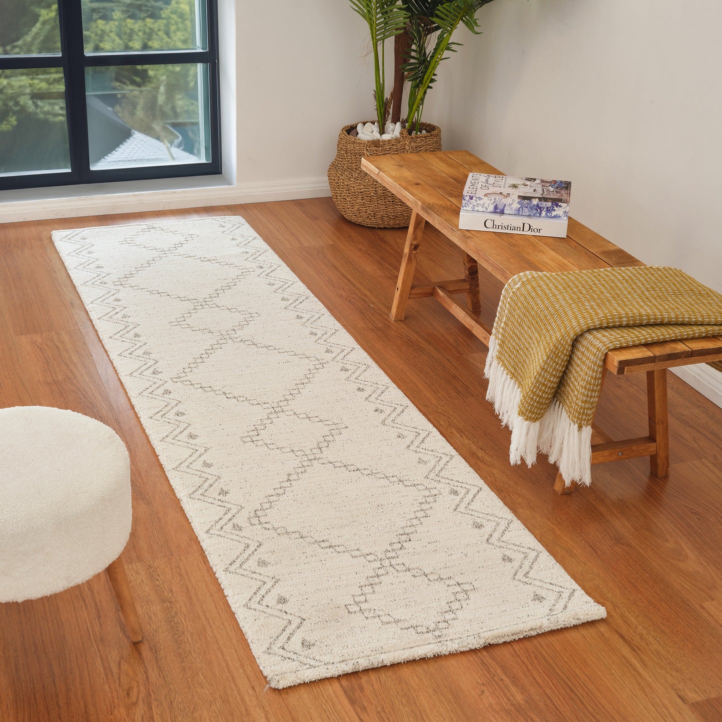 Tapis beige bohème abstrait Casa