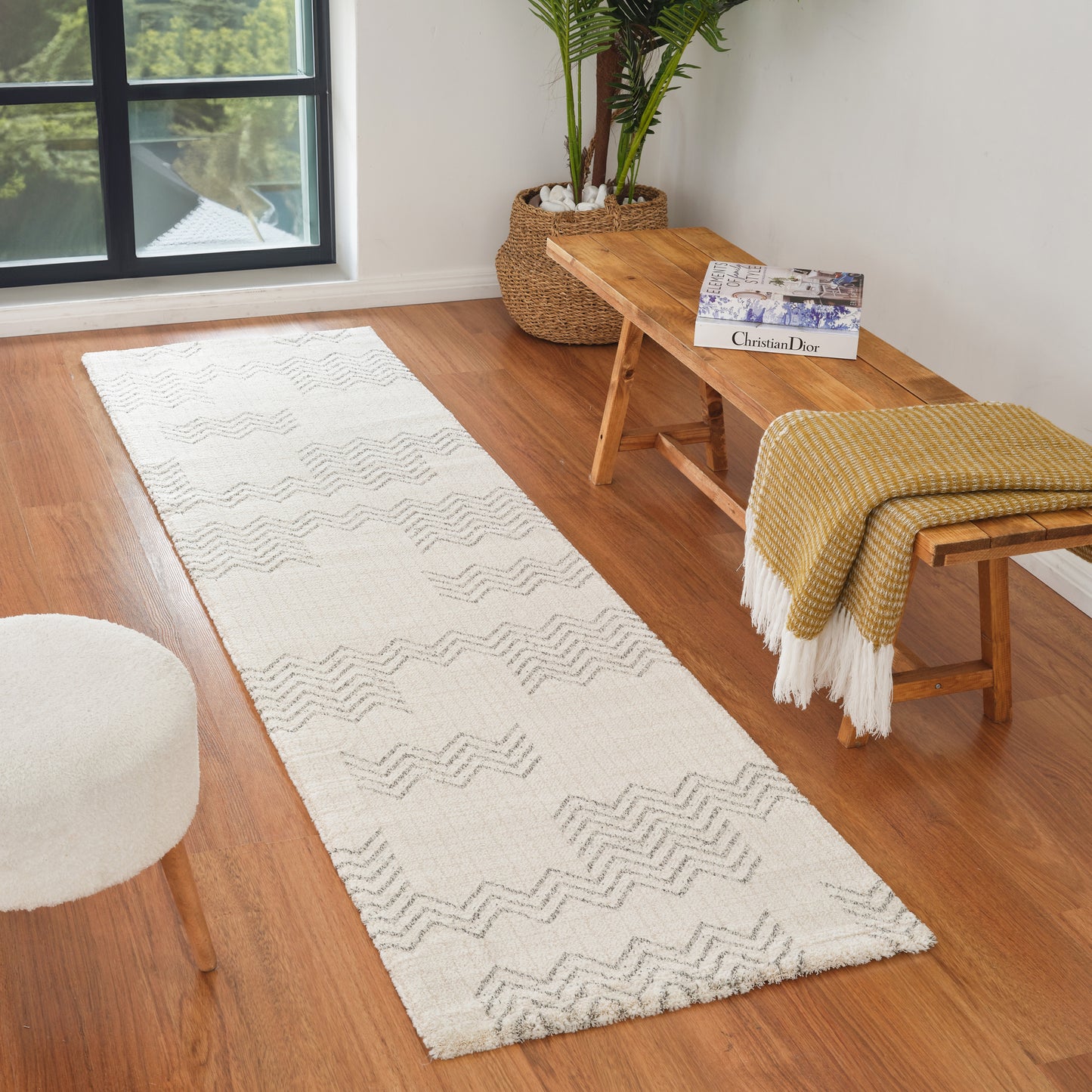 Tapis beige bohème abstrait Casa