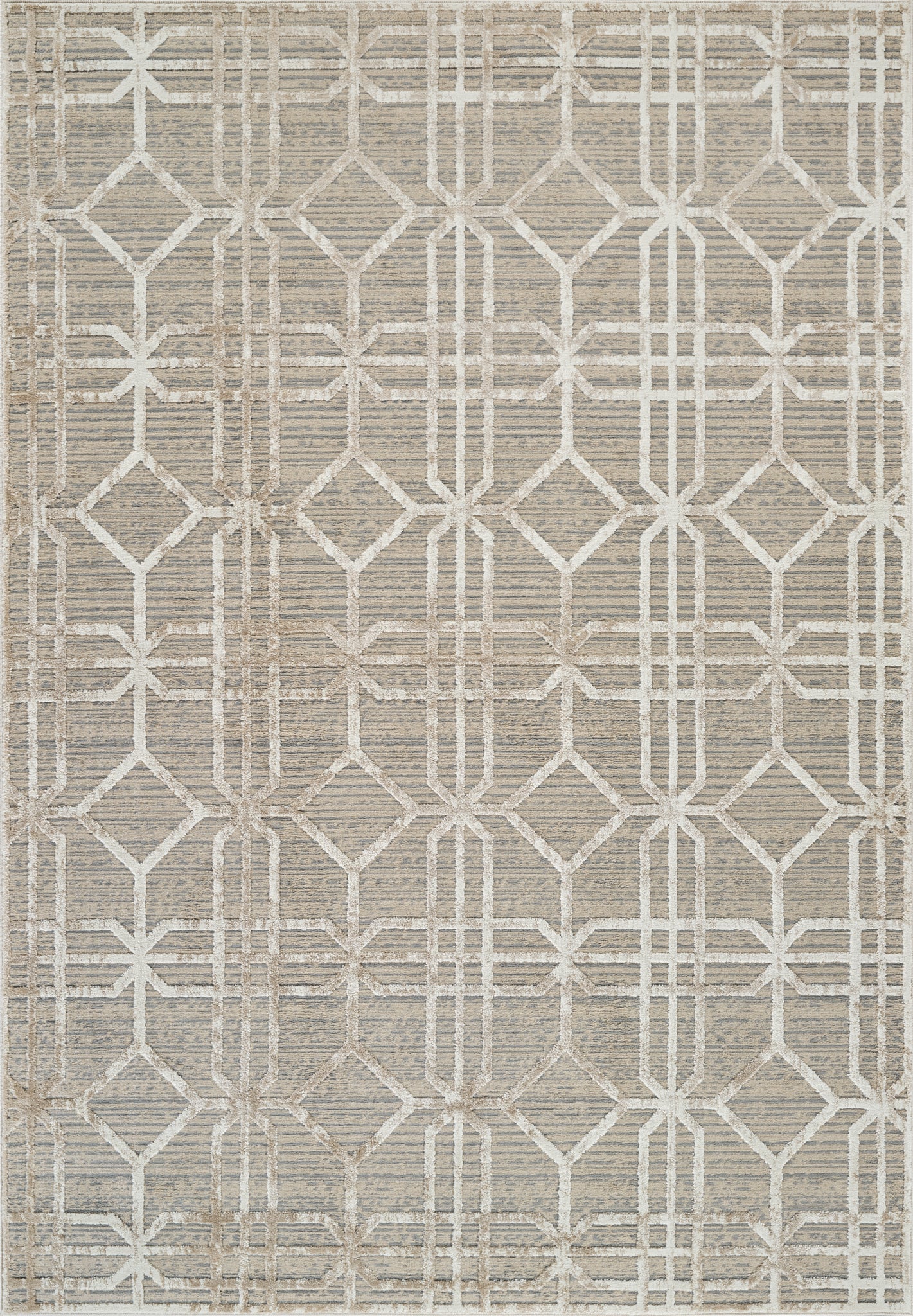 Tapis beige moderne abstrait Nomad