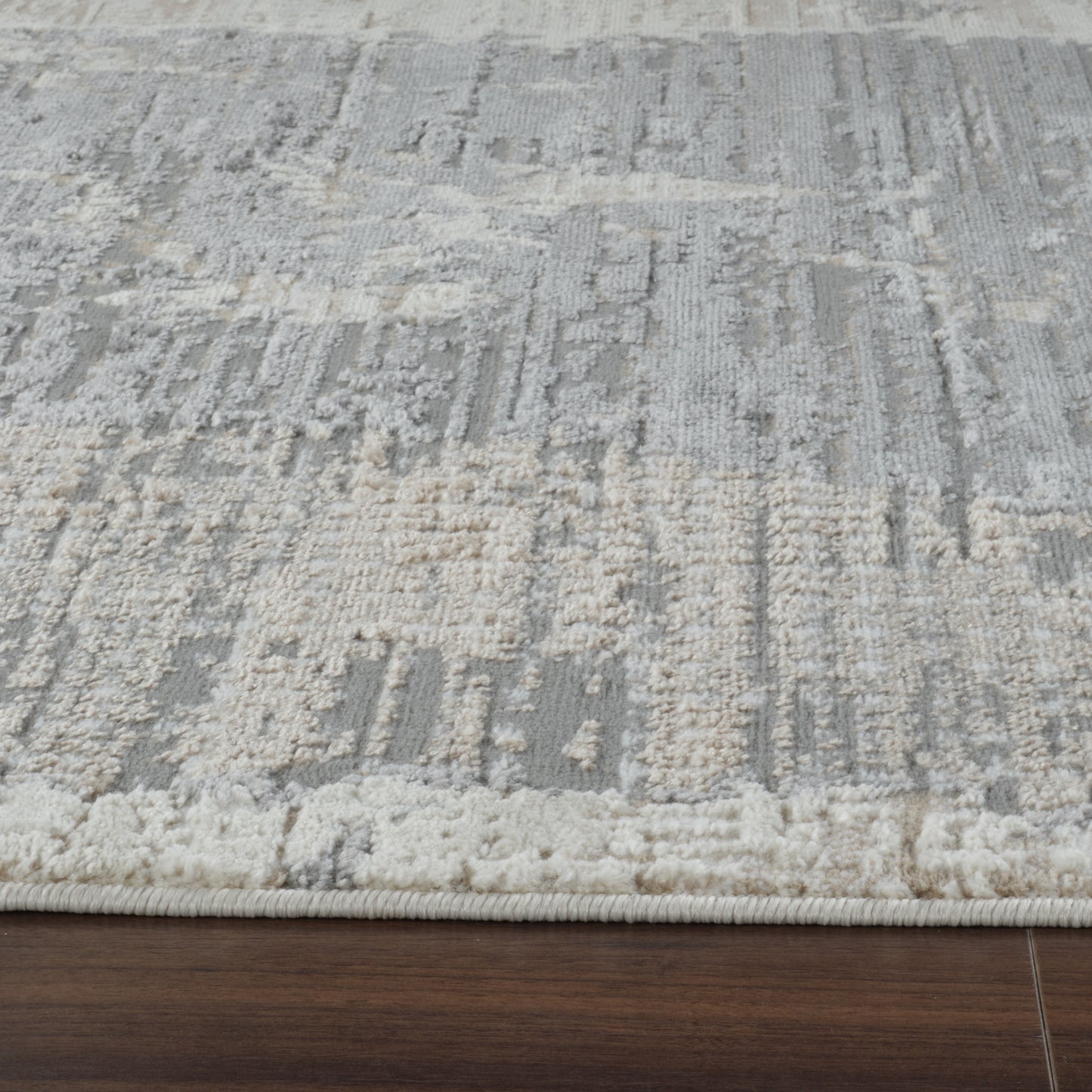 Tapis crème moderne abstrait Nomad