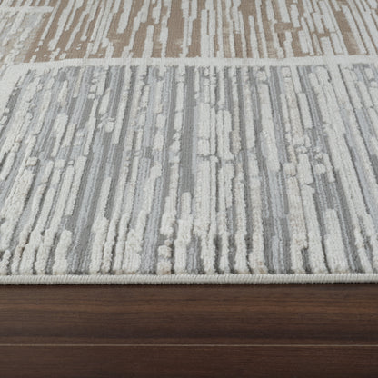 Tapis beige moderne abstrait Nomad