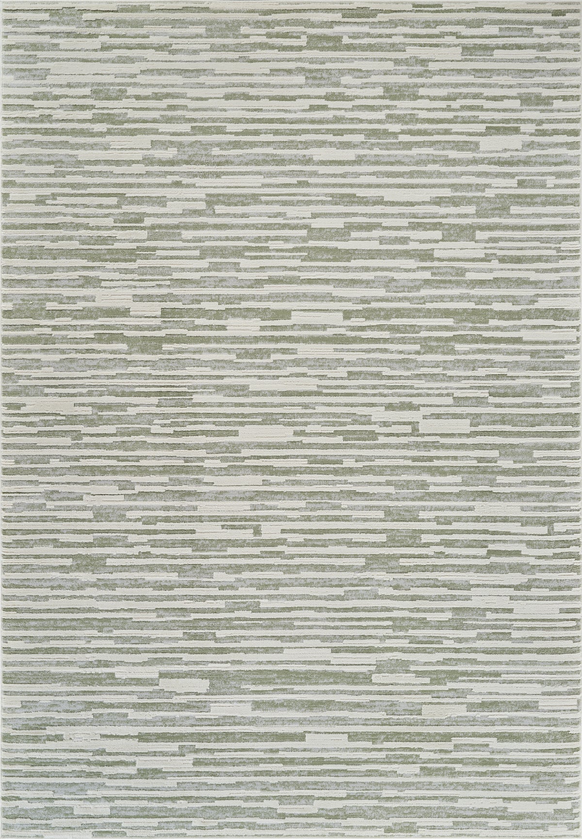 Tapis Riva abstrait contemporain vert et beige
