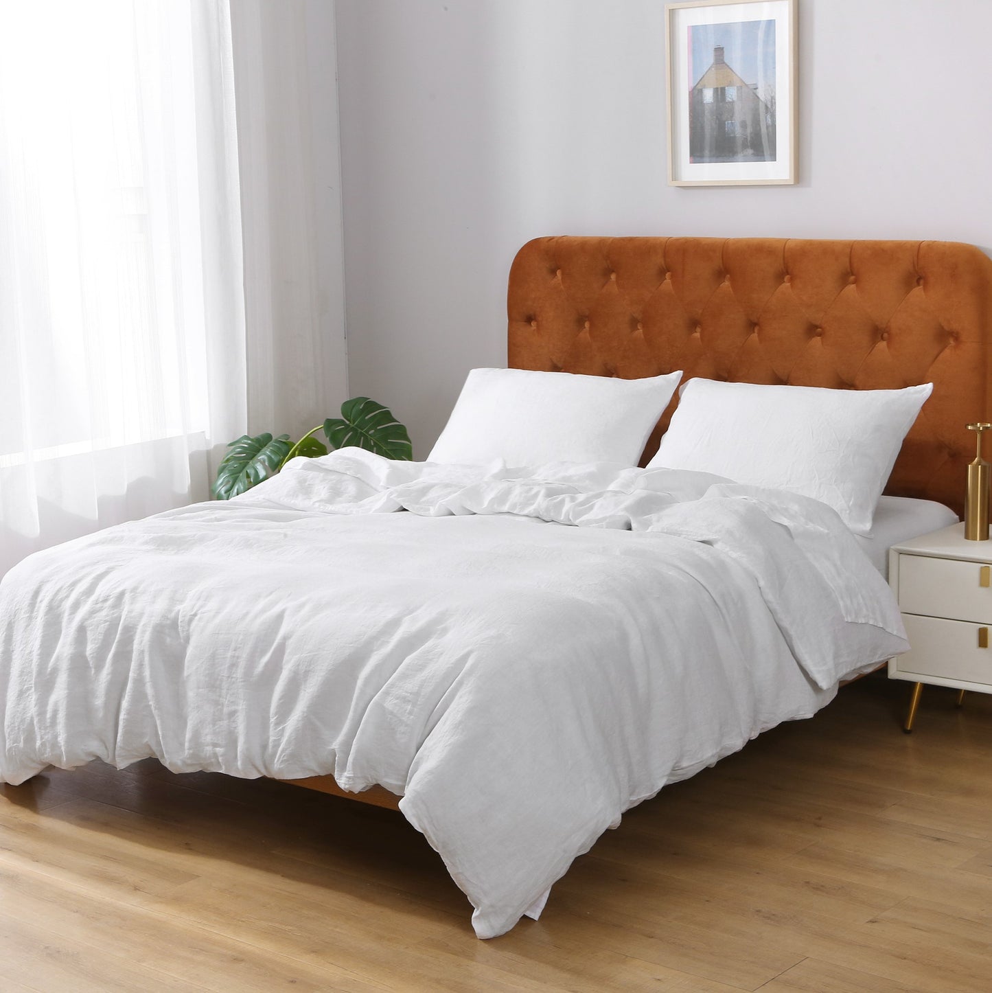 Rug Branch French Linen White Duvet Cover Set