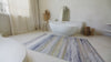Rosetta Abstract Contemporary Gold and Blue Indoor Rug
