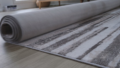 Tapis beige moderne abstrait Cadence