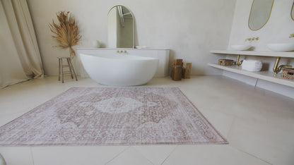 Tapis marron transitionnel persan Emir