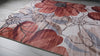 Sakura Floral Modern Red and Beige Indoor Rug