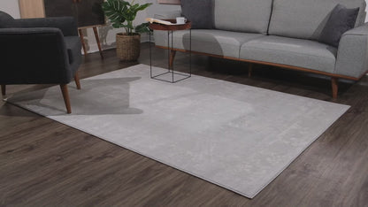 Tapis gris transitionnel moderne Havana