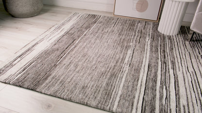 Maya Abstract Modern Grey Rug