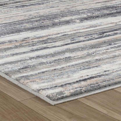 Tapis bleu abstrait lignes Atlas