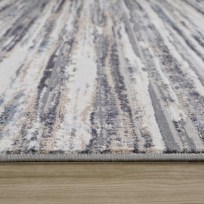 Tapis bleu abstrait lignes Atlas