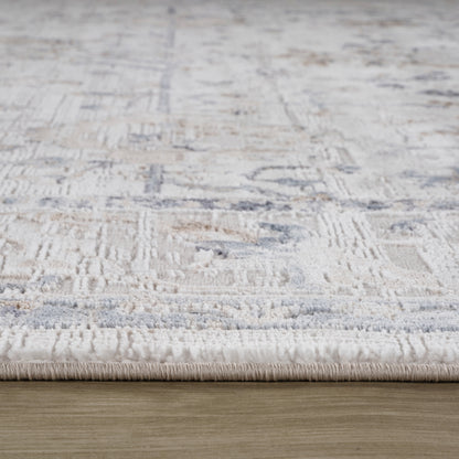 Tapis beige vieilli scandinave Atlas