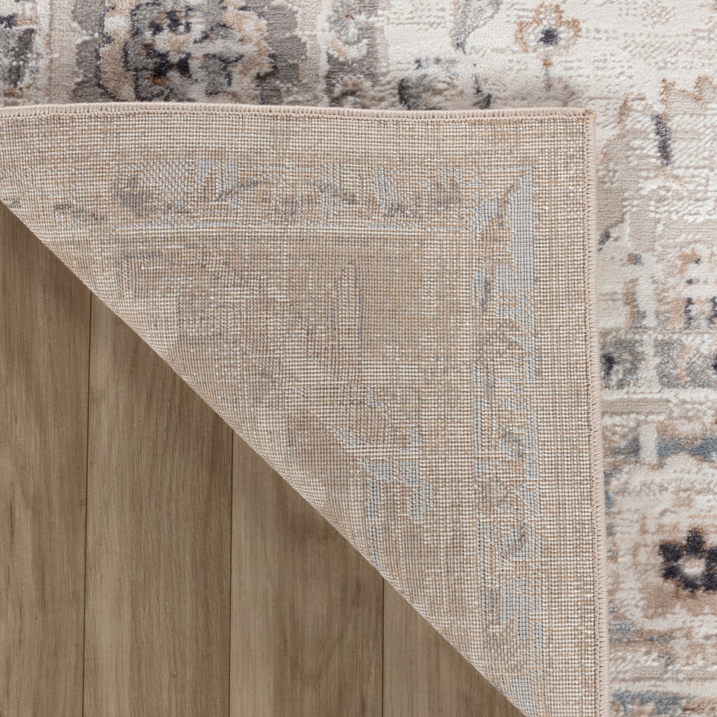 Tapis beige vieilli scandinave Atlas