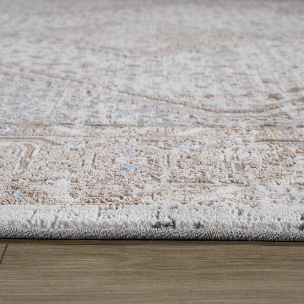 Naqsh Oriental Traditional Blue and Grey Indoor Rug