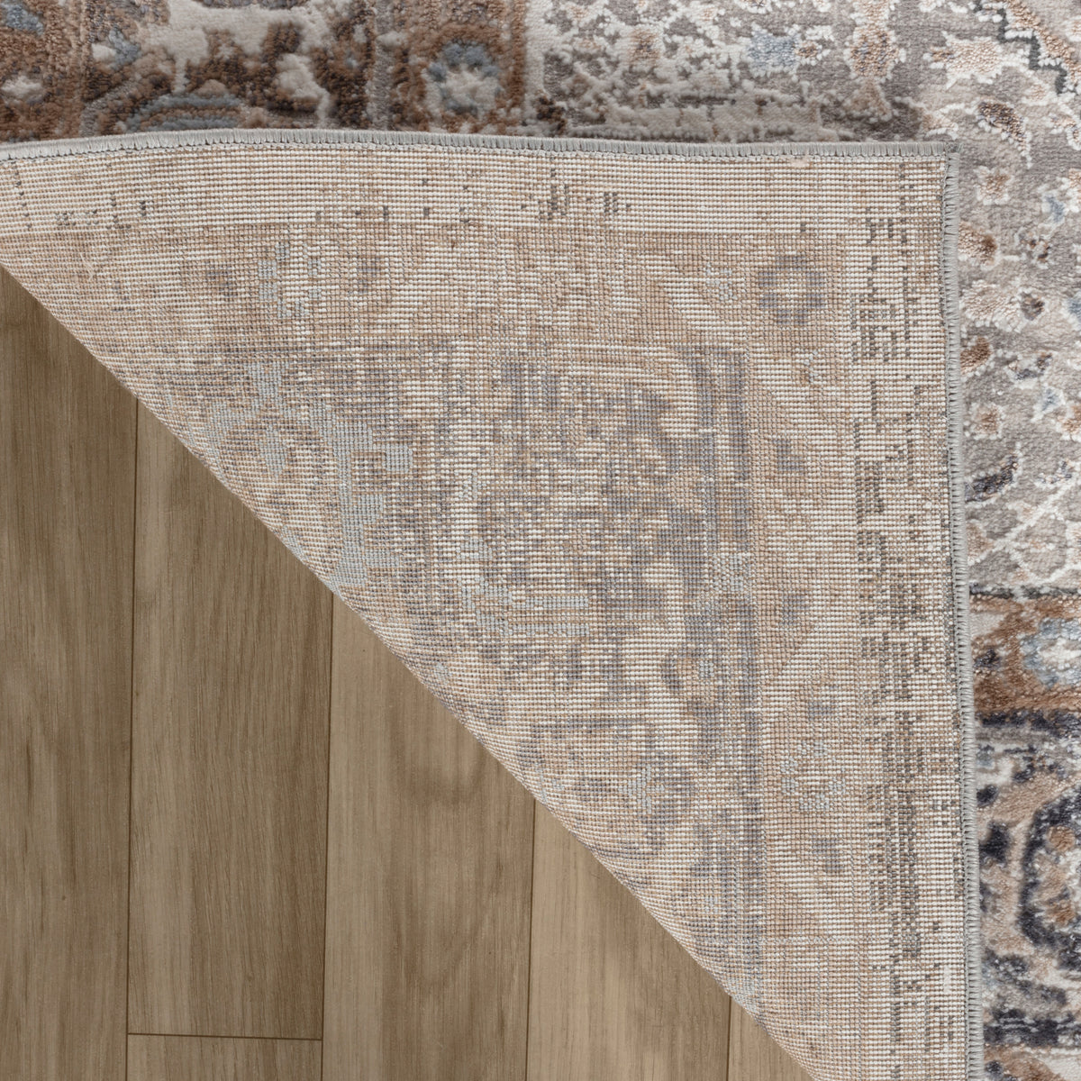 Naqsh Oriental Traditional Blue and Grey Indoor Rug