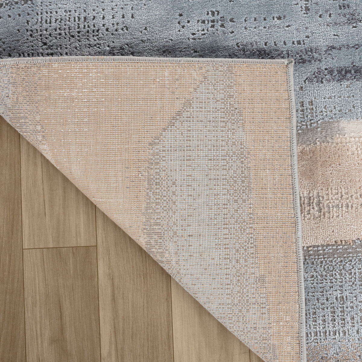 Aeris Abstract Contemporary Blue and Beige Indoor Rug