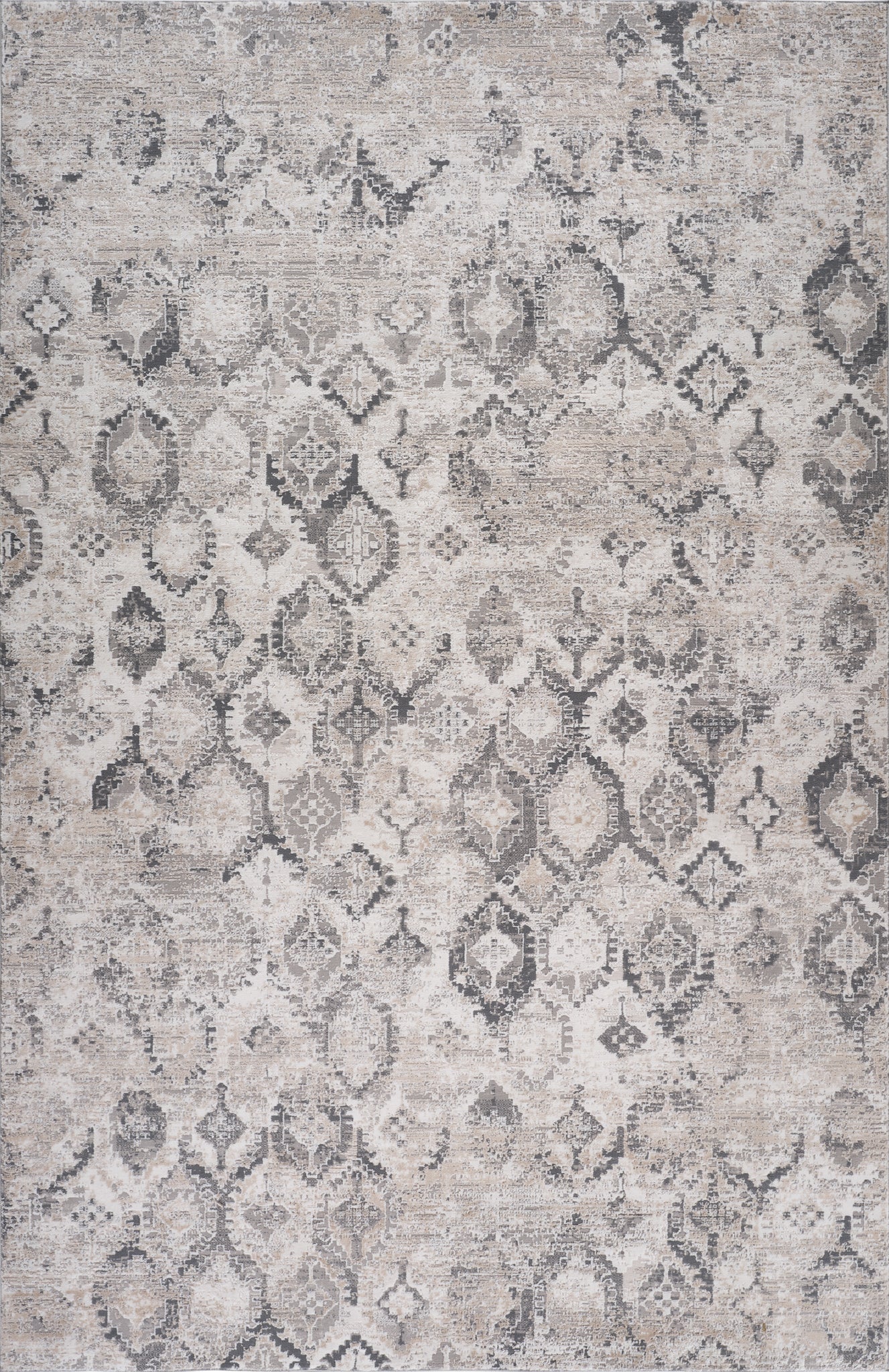 Tapis beige moderne fractal Atlas