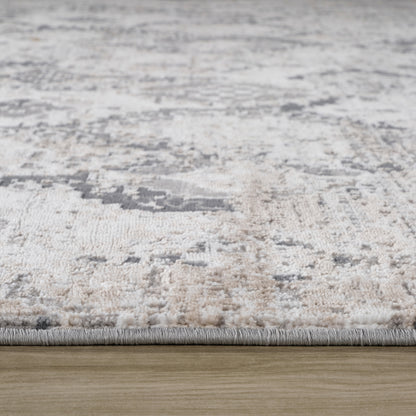 Tapis beige moderne fractal Atlas