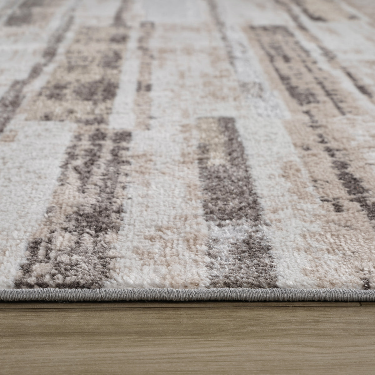 Sereno Abstract Contemporary Beige and Brown Indoor Rug