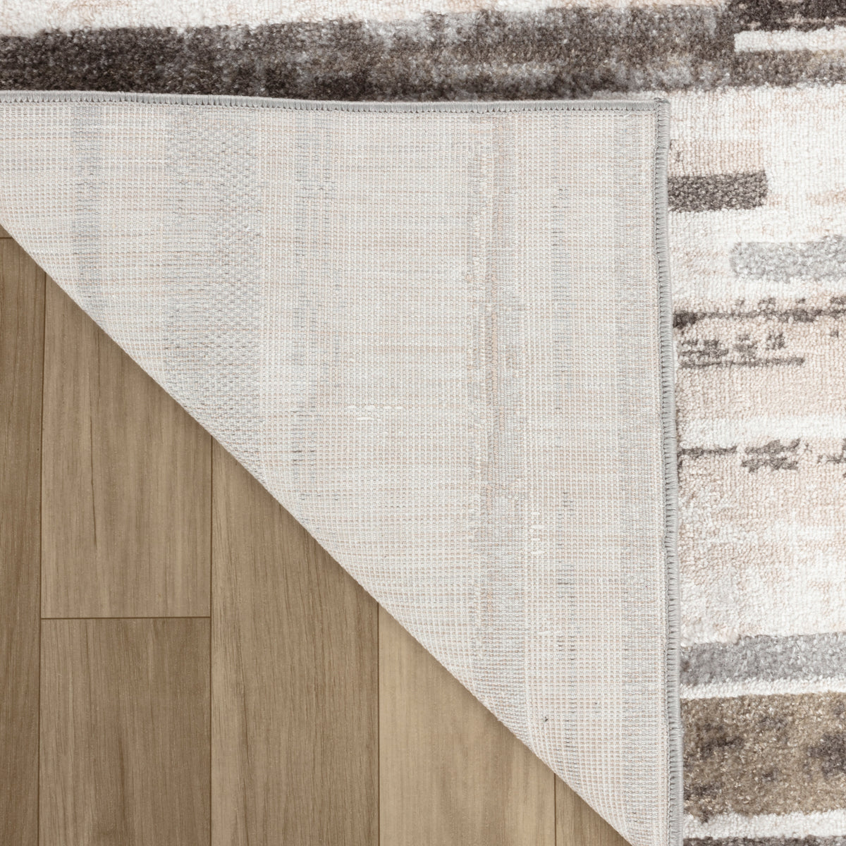 Sereno Abstract Contemporary Beige and Brown Indoor Rug