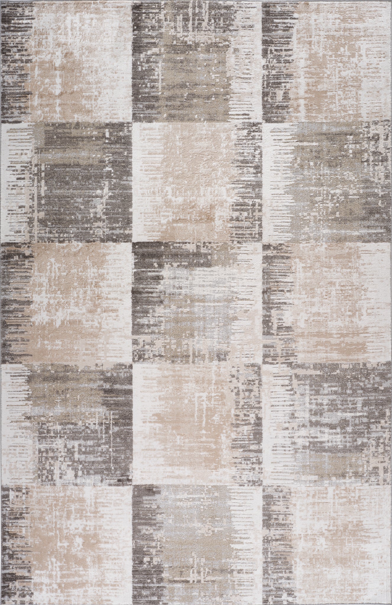 Tapis marron moderne abstrait Cadence