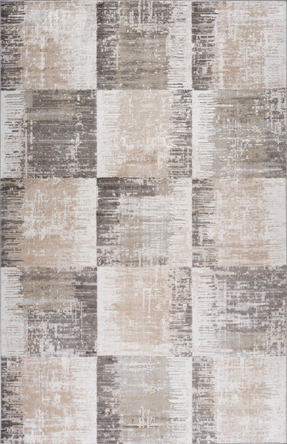 Tapis marron moderne abstrait Cadence
