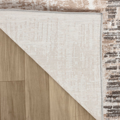 Tapis marron moderne abstrait Cadence