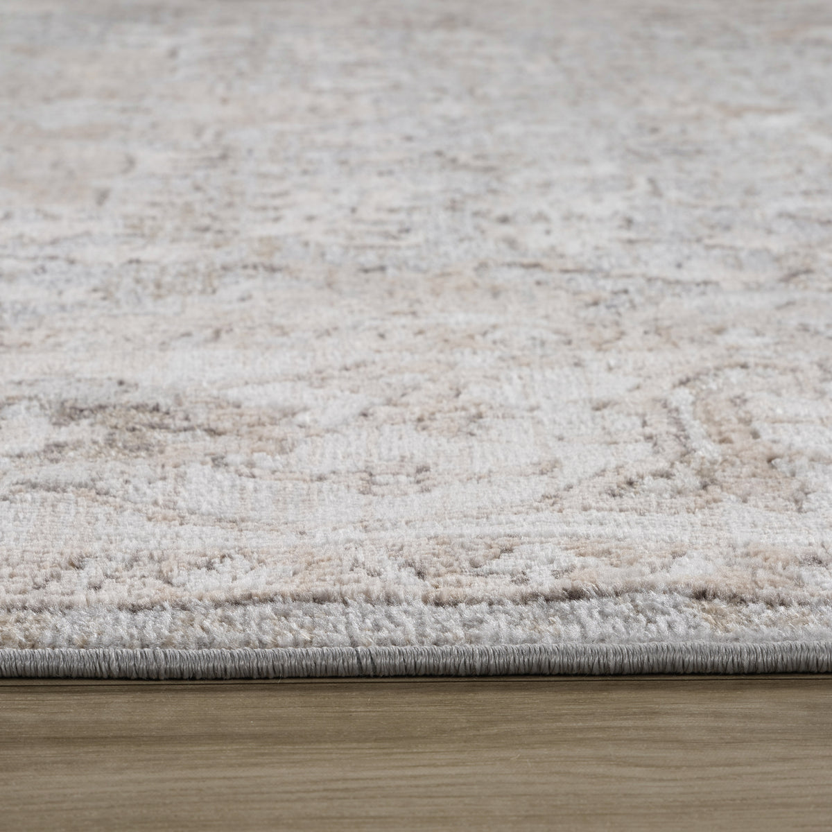 Ruba Floral Medallion Traditional Beige and Grey Indoor Rug