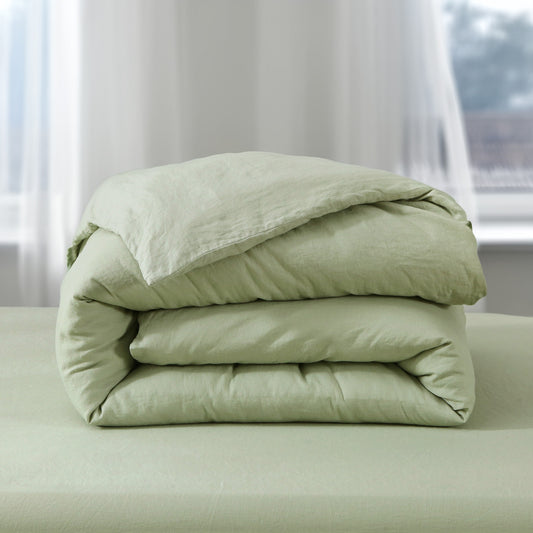 Rug Branch French Linen Grass Green Duvet Cover