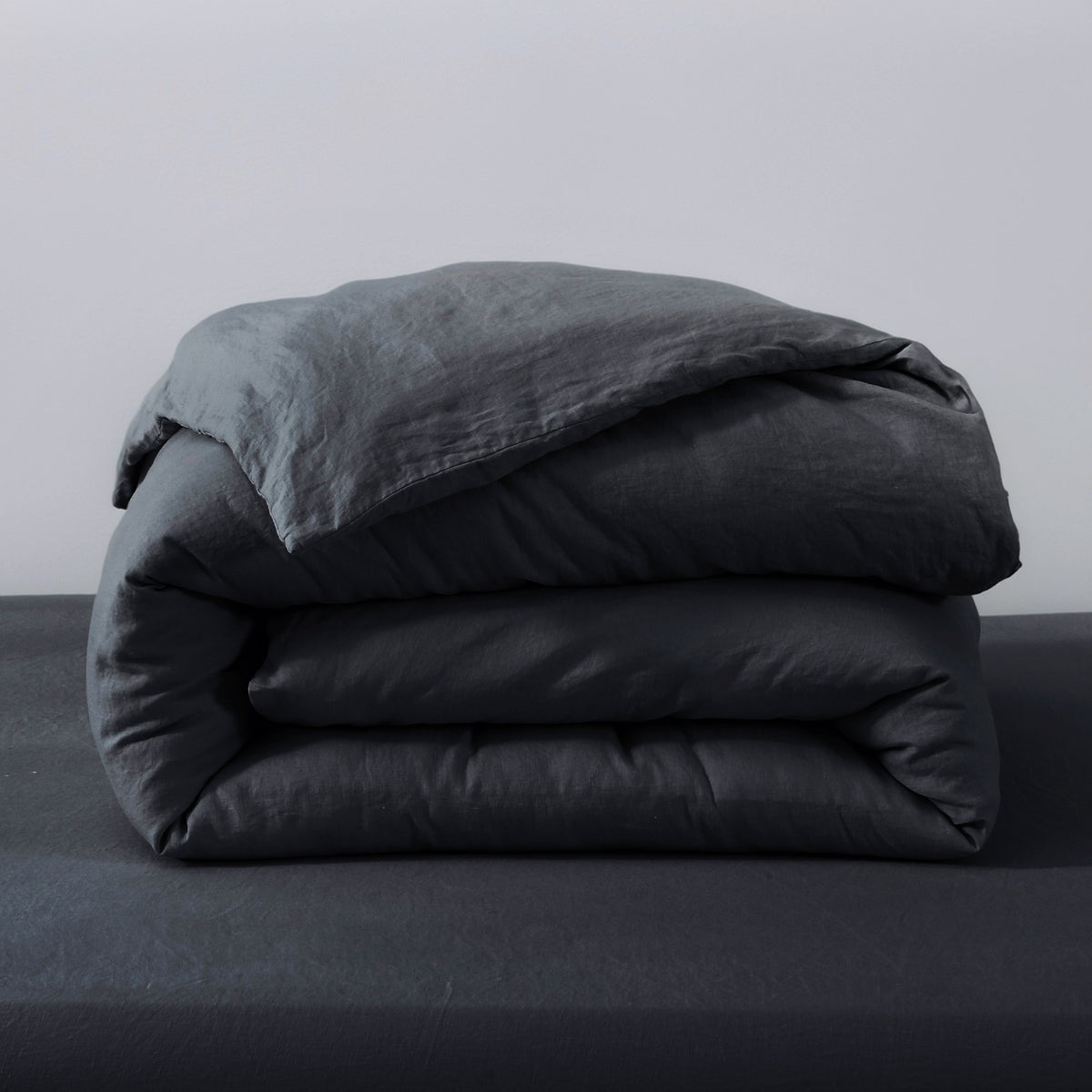 Fable French Linen Charcoal Grey Duvet Cover