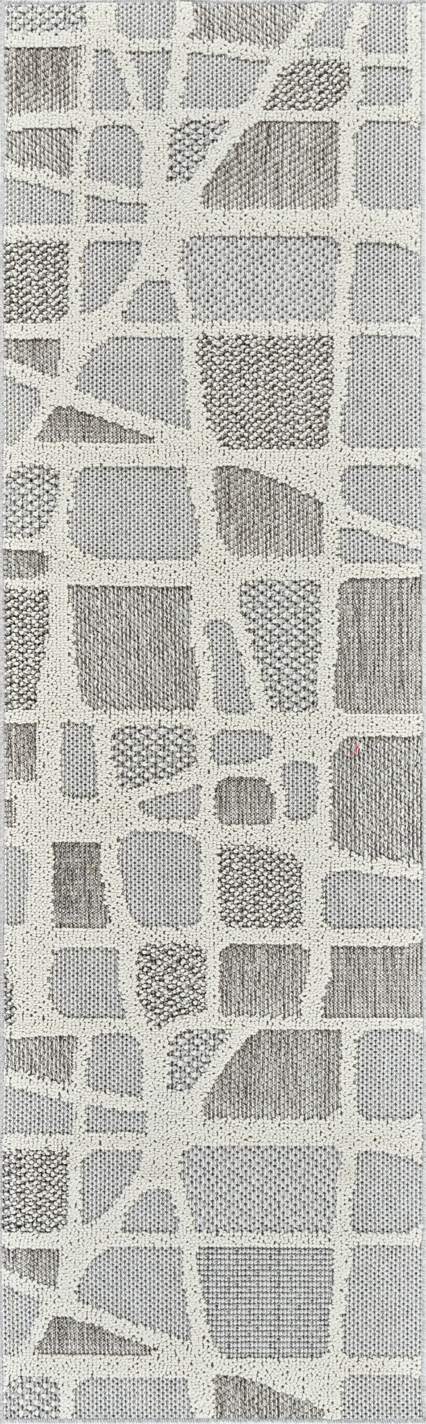 Kintsu Abstract Grey Indoor Rug and Runner