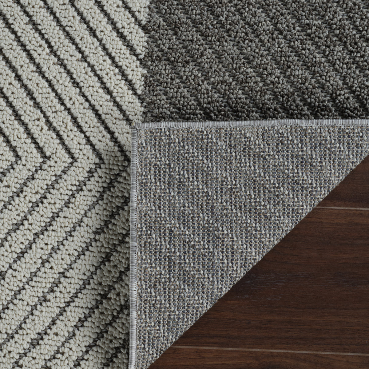 Mandala Patchwork Contemporary Grey and Blue Indoor Rug