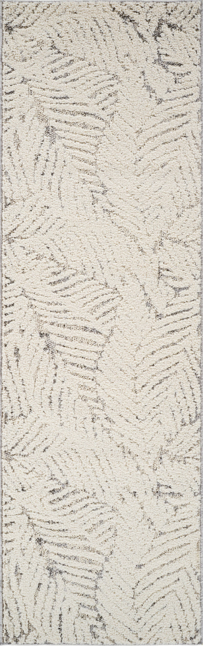 Tapis crème moderne floral Nimbus
